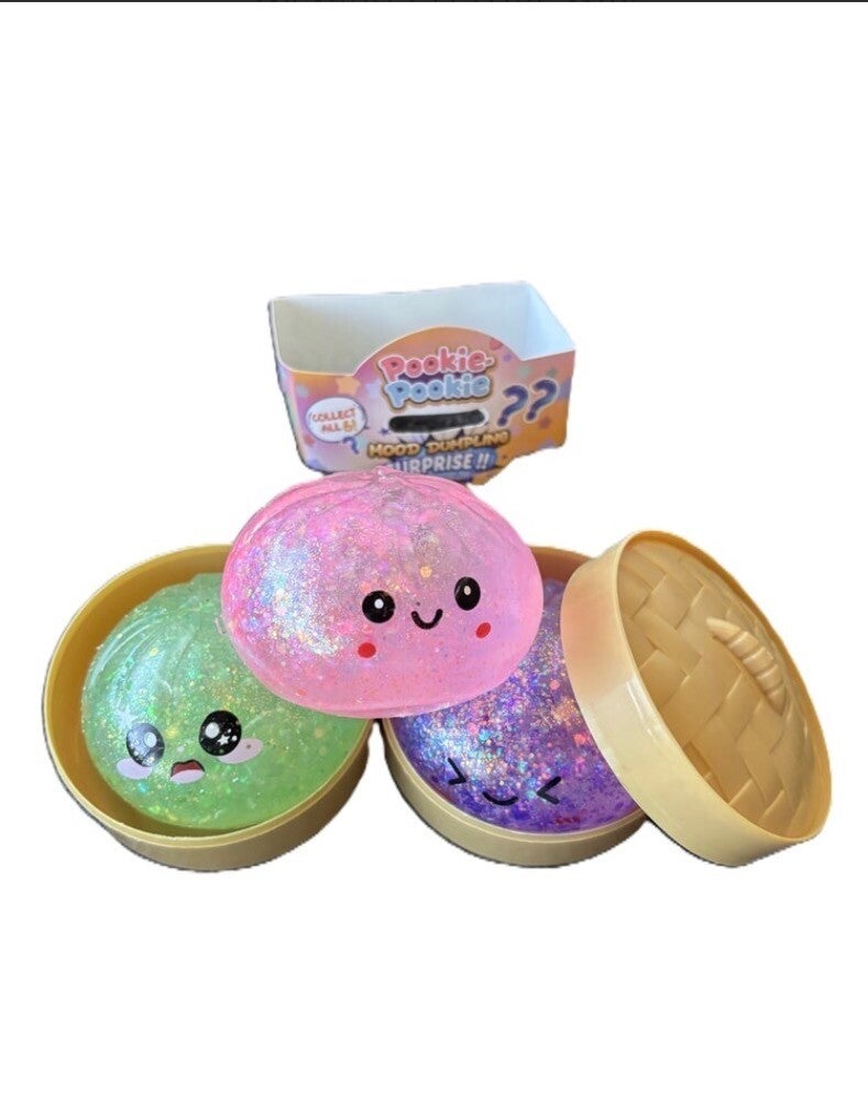 Dumpling Squishy glitter met licht