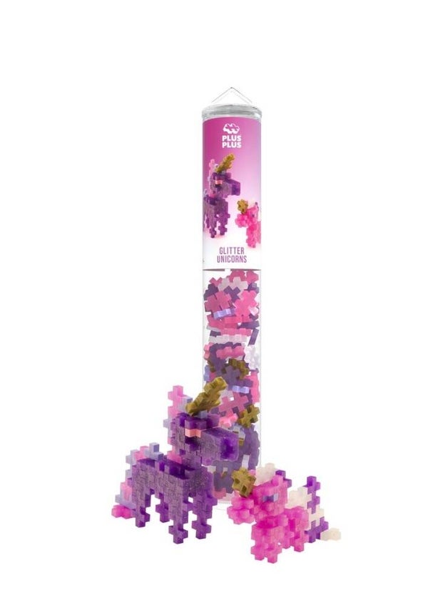 PlusPlus glitter unicorns / 100 pcs