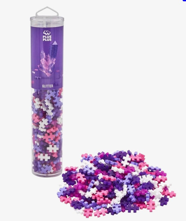 PlusPlus glitter paars tube / 240 pcs