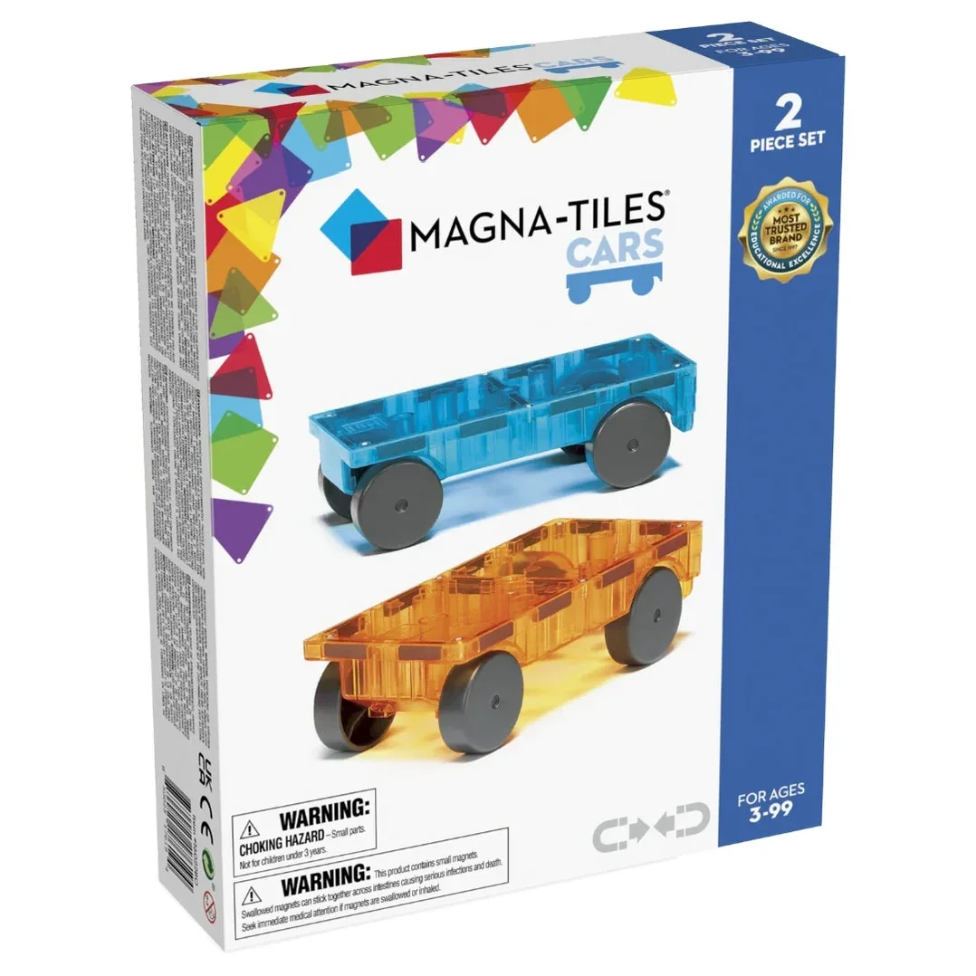 Magna Tiles cars - blauw & oranje