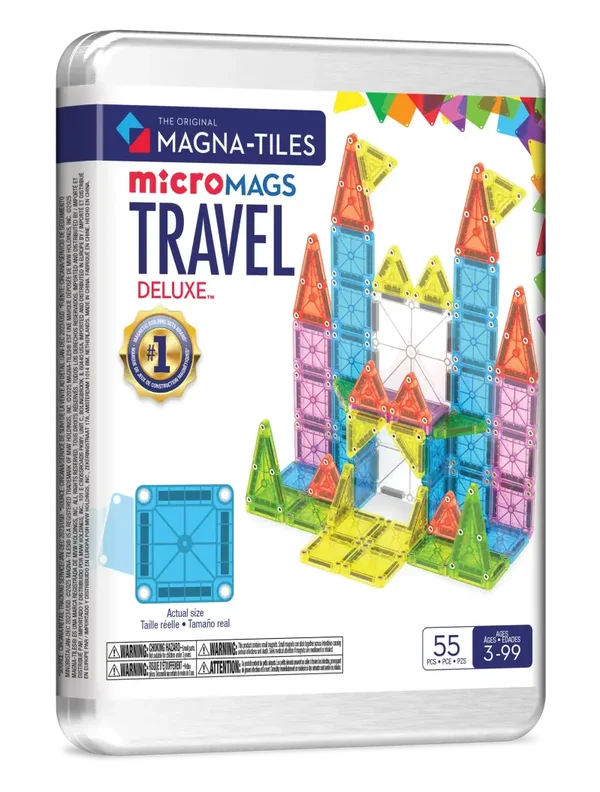 Magna Tiles - micro mags - Travel Set Deluxe - 55 stuks