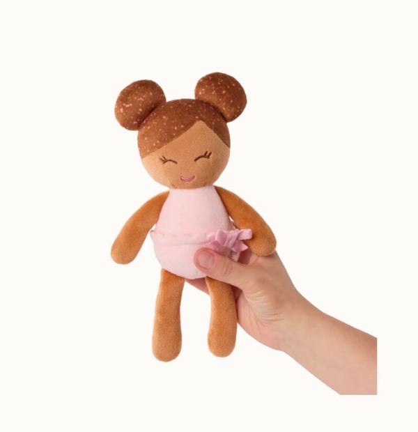 Lullababy plush bath brown hair girl doll