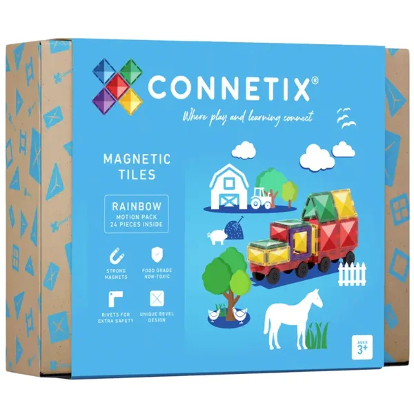 Connetix rainbow motion pack - 24 stuks