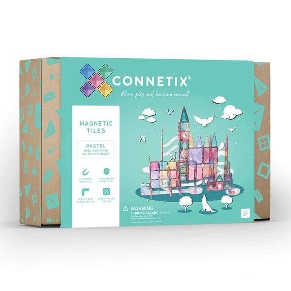 Connetix 106 piece pastell ball run pack
