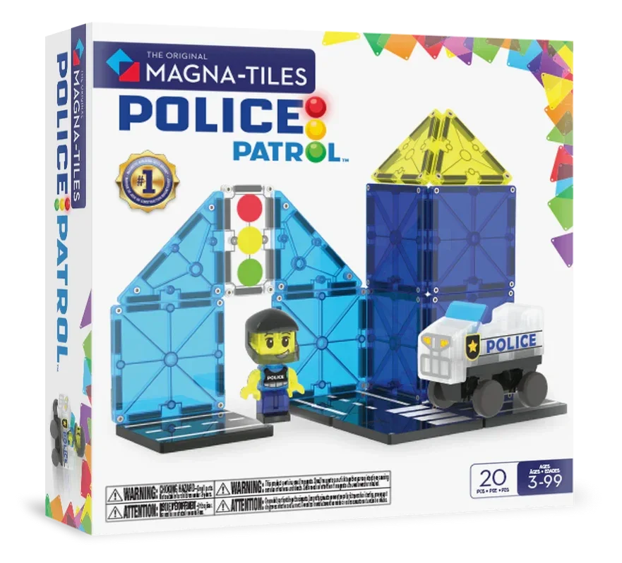 Magna Tiles Police Patrol - 20 stuks