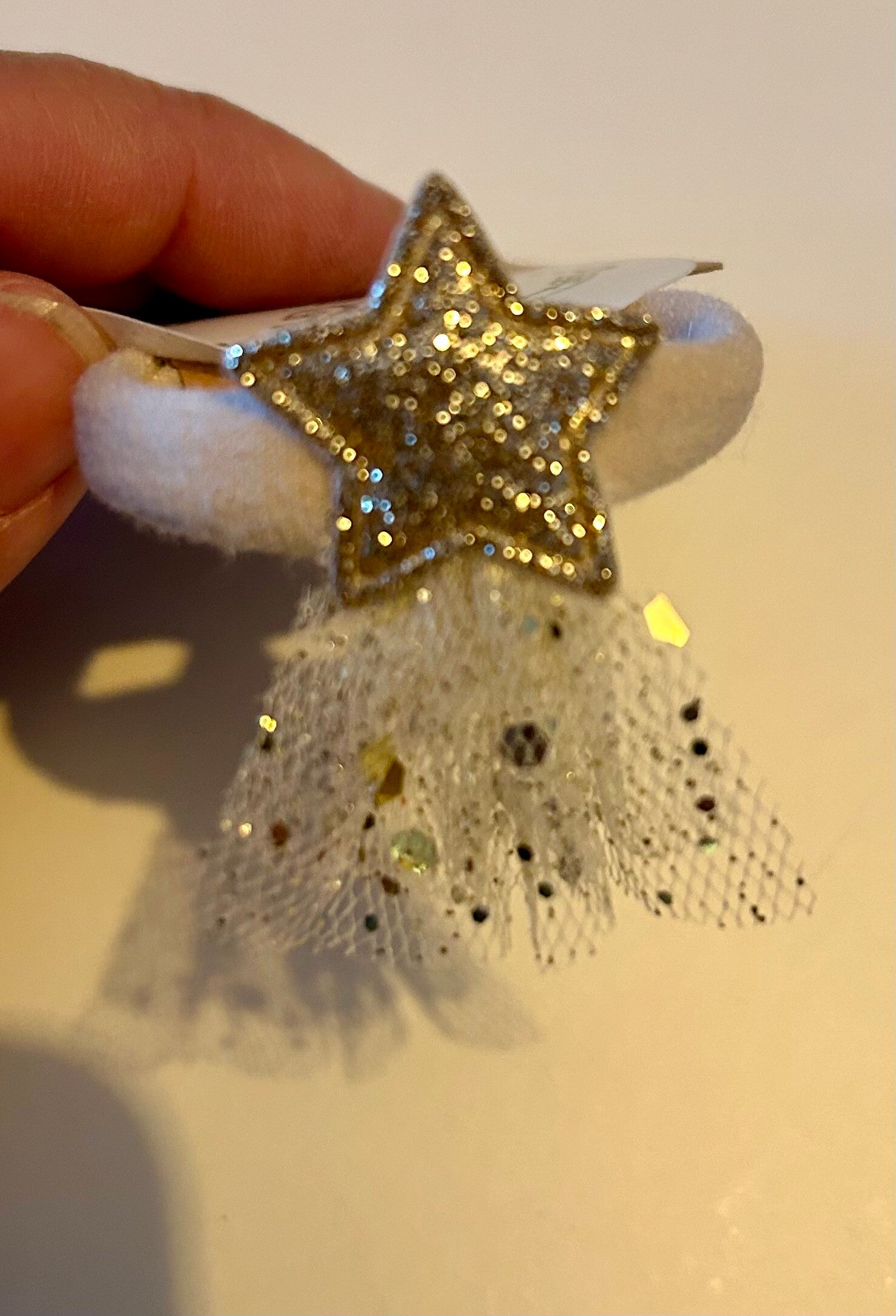 Elastiekje ster goud tule