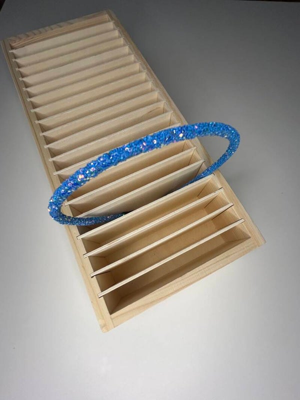Glitter diadeem jeansblauw