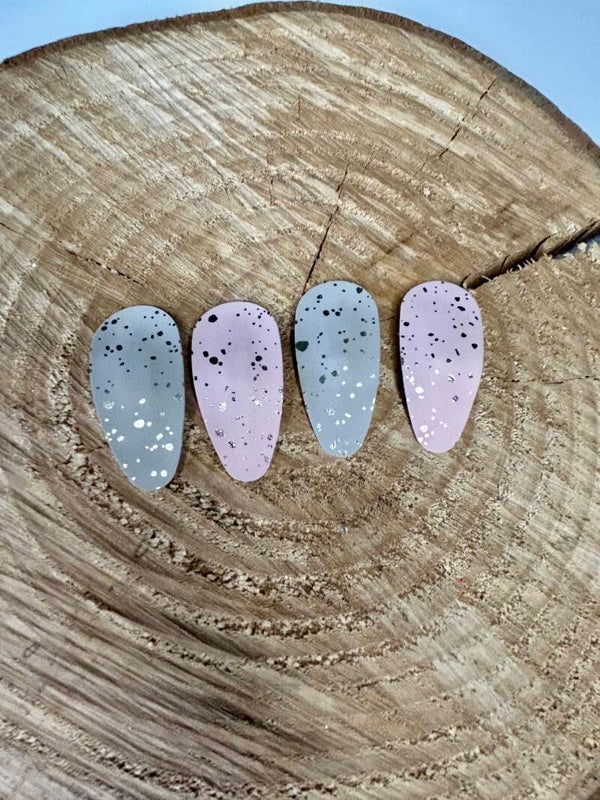 Haarspeldjes gouden stipjes pastel