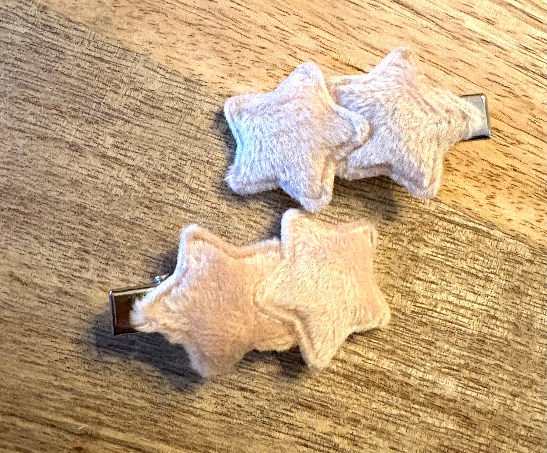 Haarspeldjes sterren beige