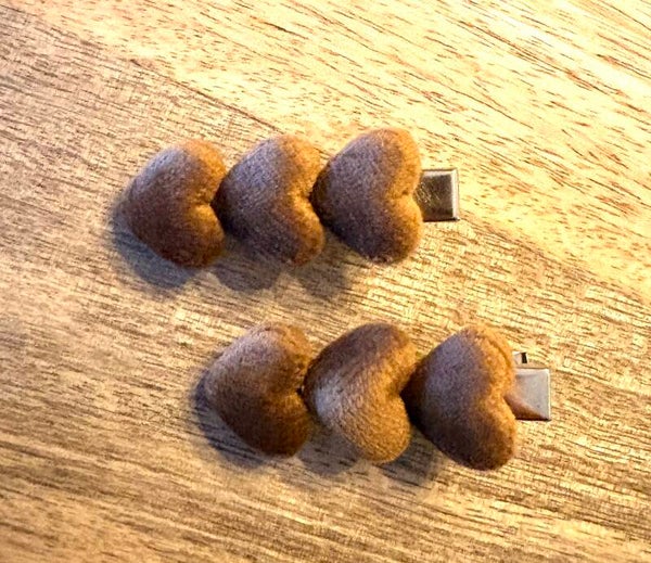 Haarspeldjes loveli bruin 3 hartjes