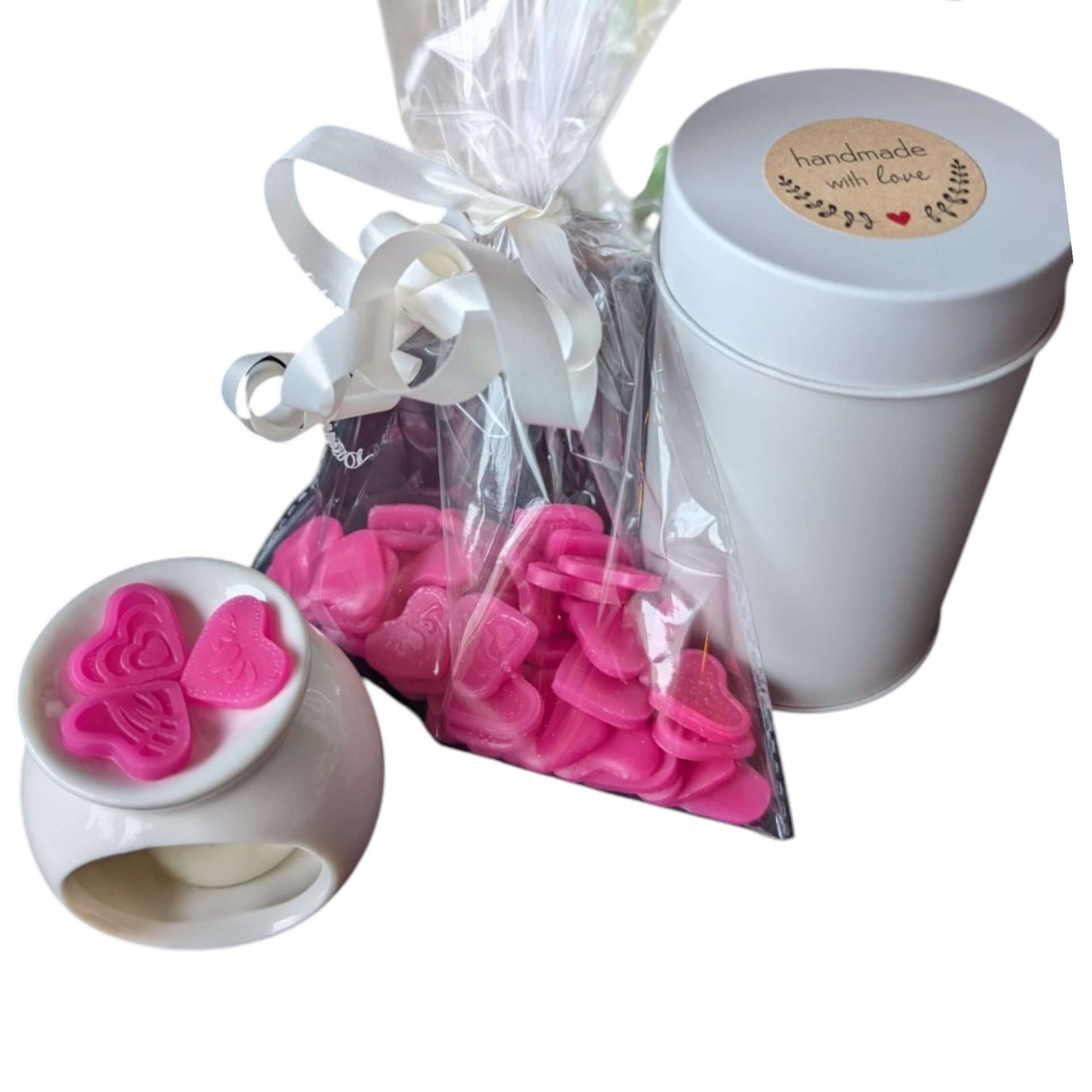 Mini Keramik Duftlampe  inkl. Mini Duftmelts Duft Raspberry Panna Cotta