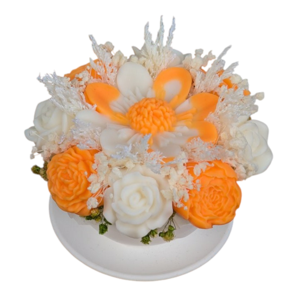 Minicup mit Wachsblumen