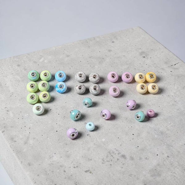 Charm Perlen aus Leichtbeton für Ketten oder Armbänder