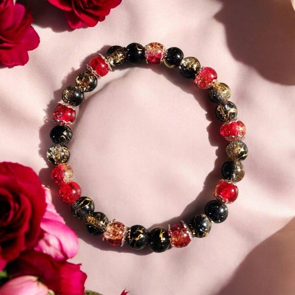 Bracelet rouge et noir
