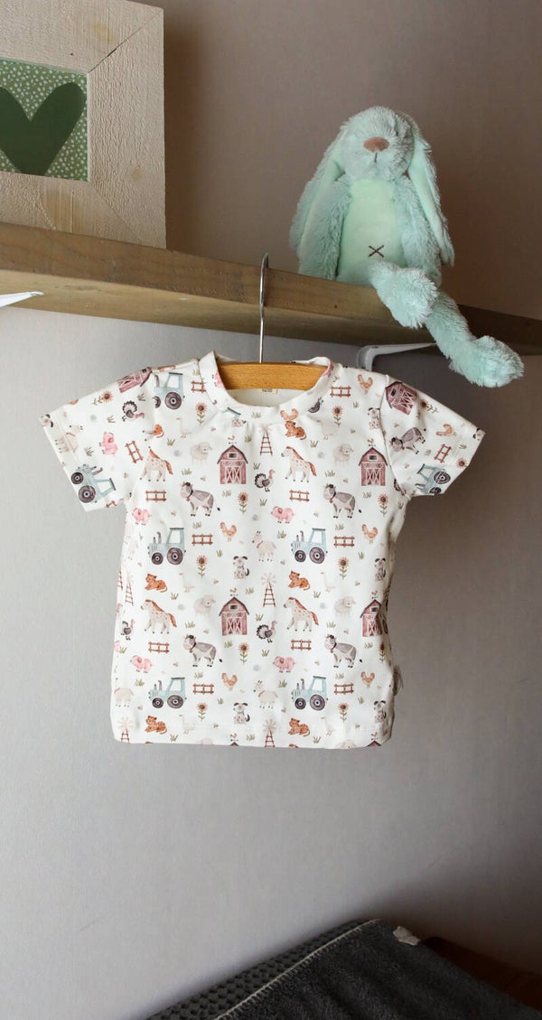 T-Shirt boerderij bruin