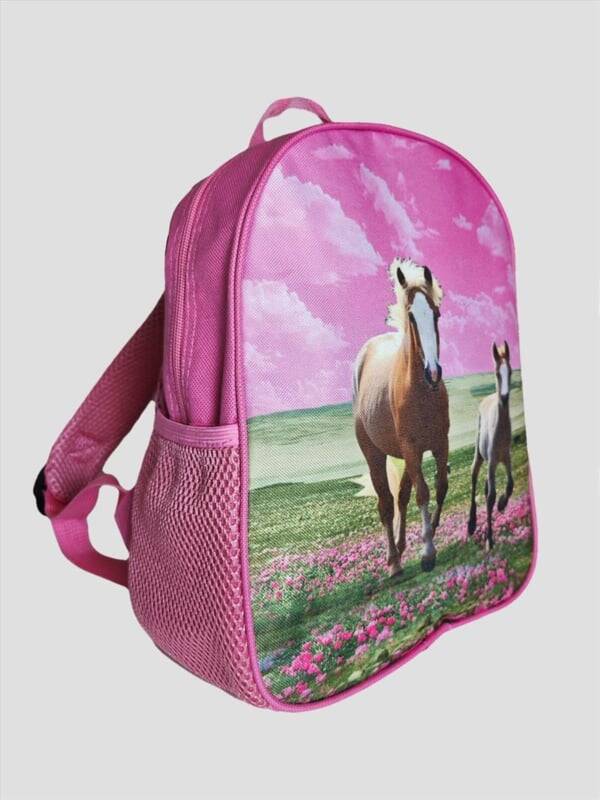 Kleine rugzak paard roze