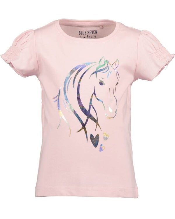 Paarden shirt lichtroze glans