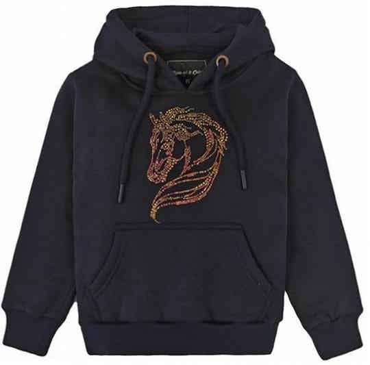 Paarden hoodie navy