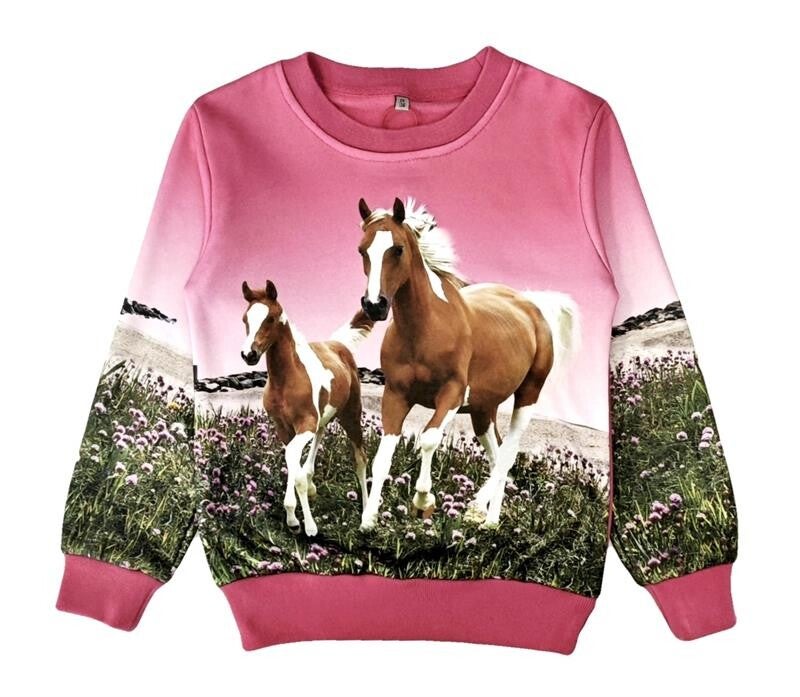 Paarden sweater roze