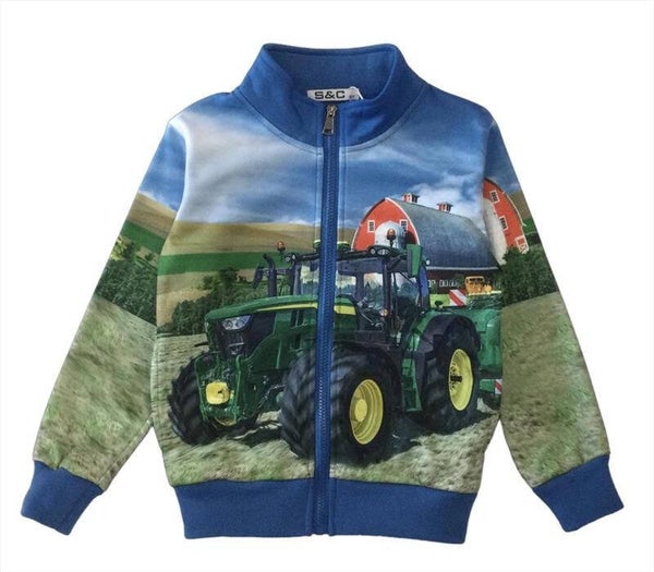 John Deere vest helderblauw
