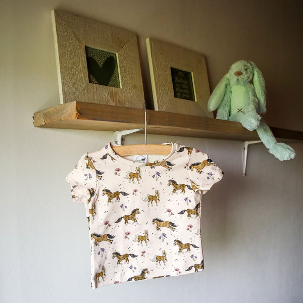 T-shirt paard roze