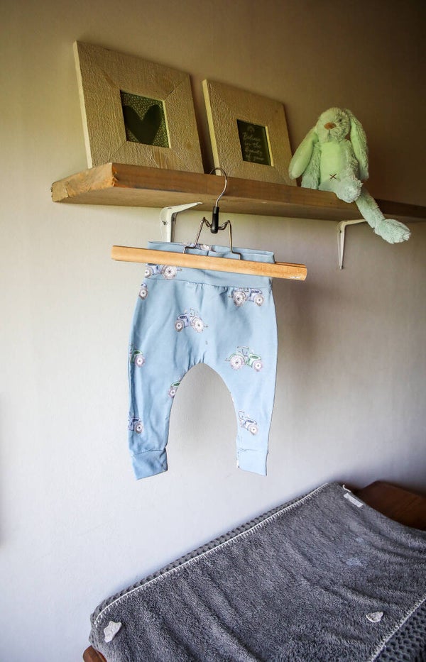Baby broekje tractor blauw