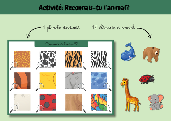 🐾 Planche d’activité: Reconnais-tu l'animal