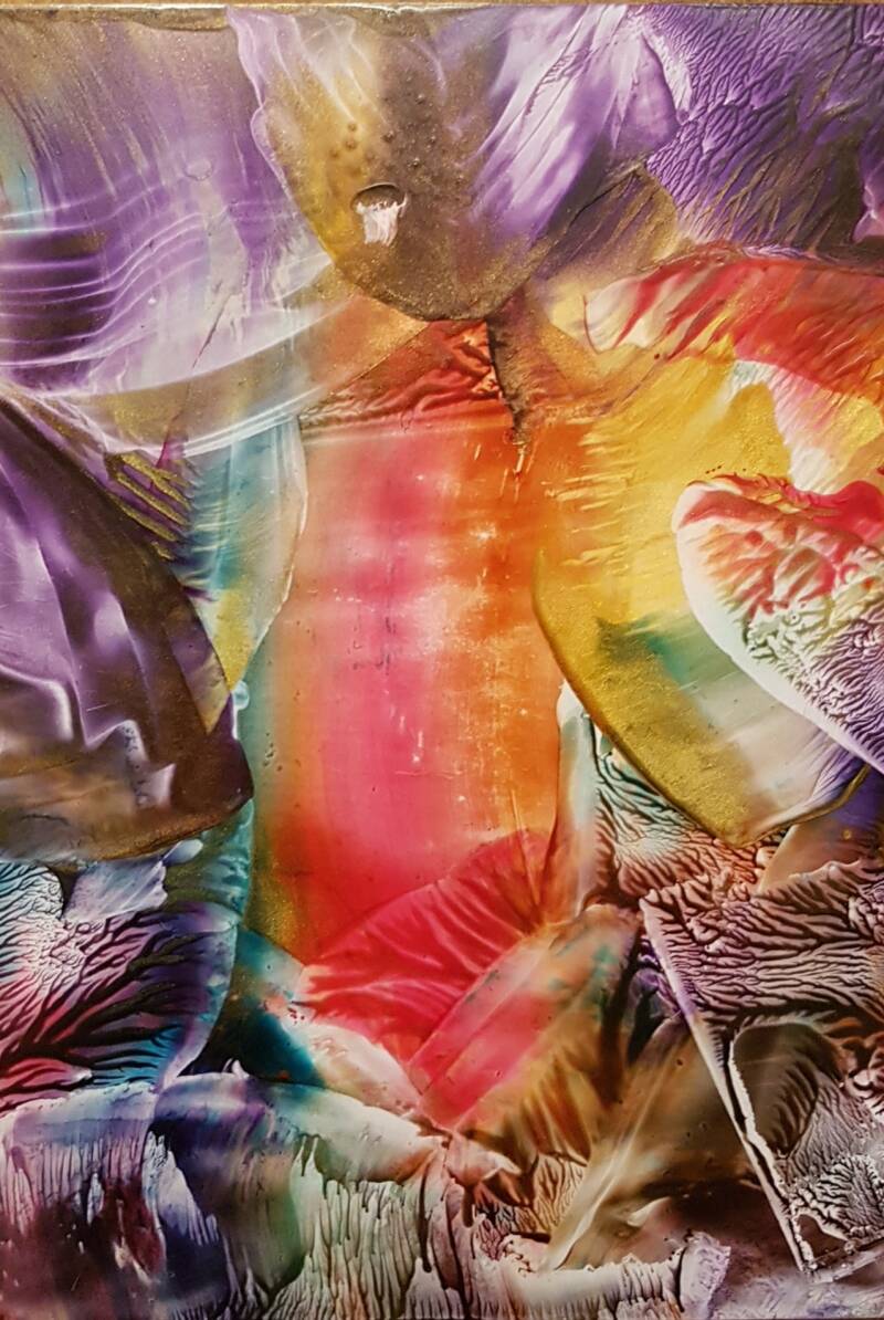 Een afbeelding hoe een intuitieve schildering eruit kan zien