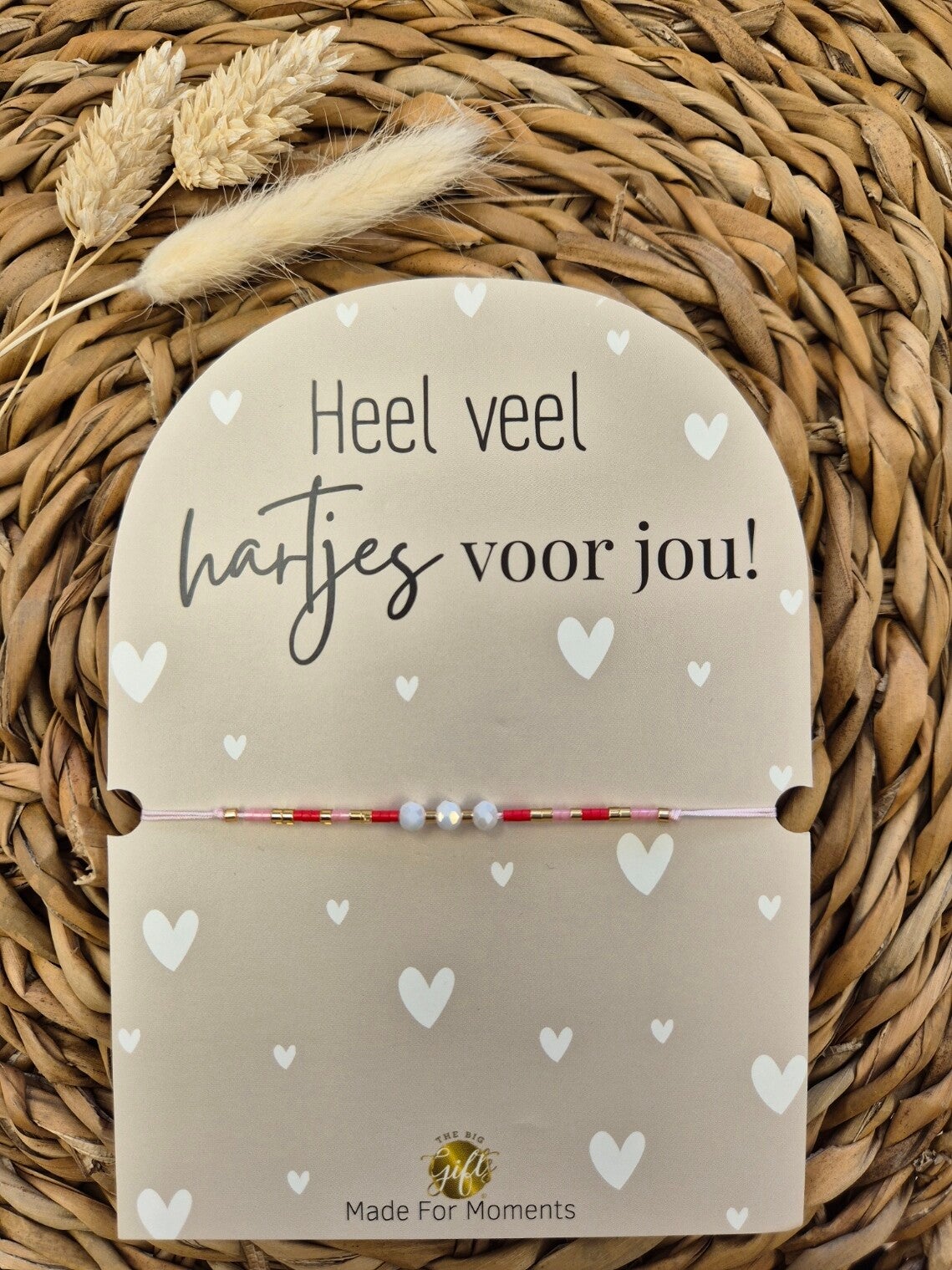 Sieradenkaart Heel veel hartjes voor jou!