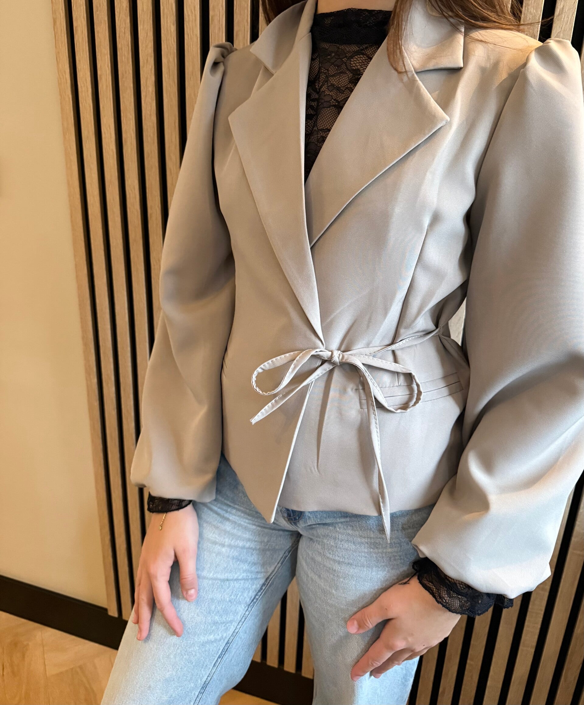 Overslagblazer Taupe