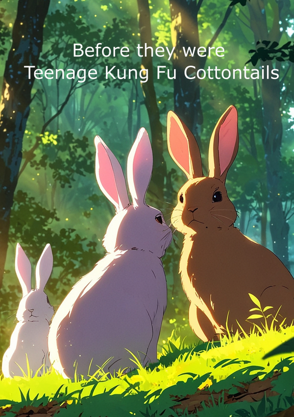 Before they were "Teenage Kung Fu Cottontails" (kids learning) coming soon!