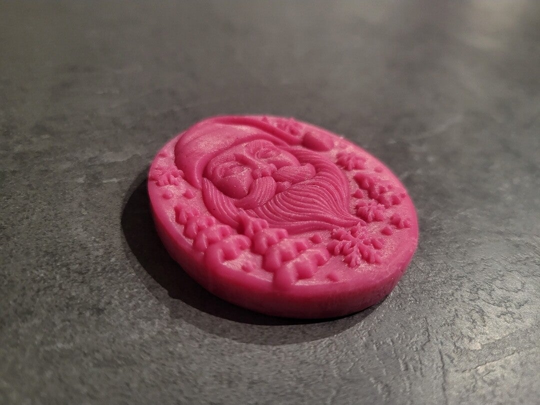 Moule plaque galet pere noel