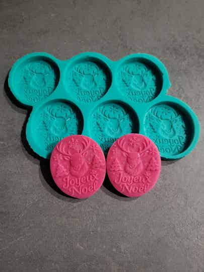 Moule plaque galet rennes joyeux noel