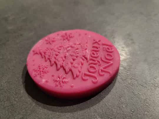 Moule plaque galet sapin joyeux noel