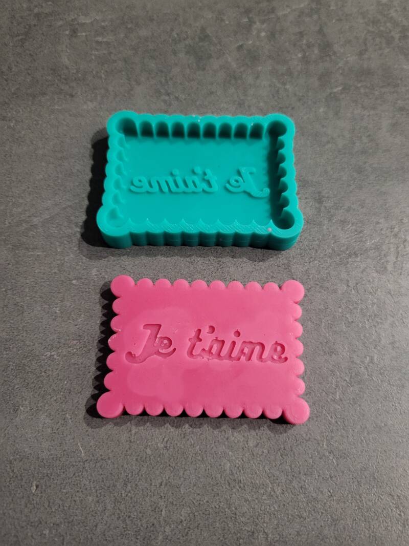 Moule biscuit je t'aime imparfait