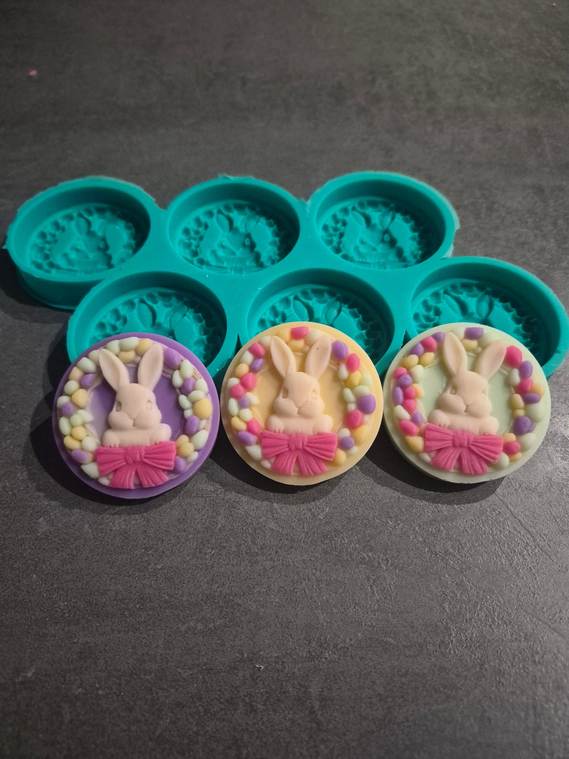 Moule plaque Pâques lapin