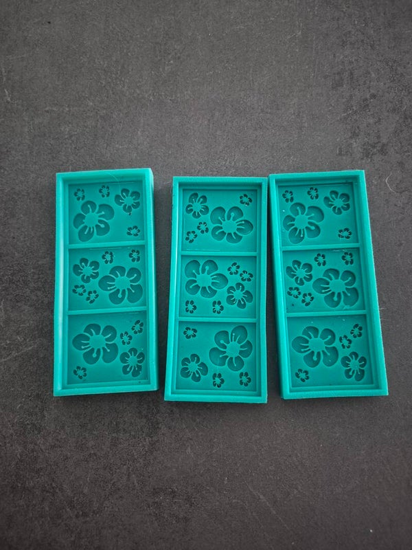 lot de 3 moules fleurs