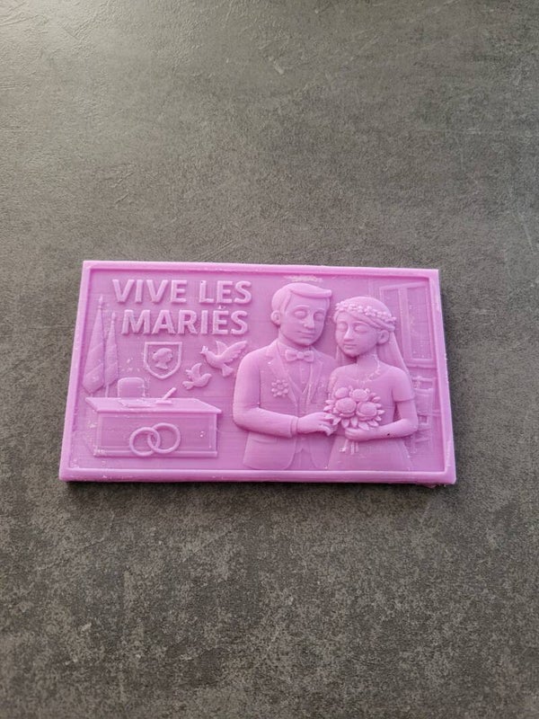 Moule tablette relief vive les mariés