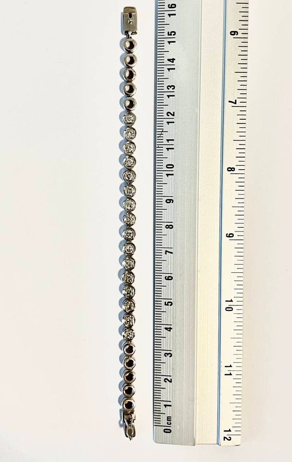 Beaded white gold Bracelet