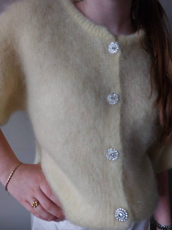 Mohair vest Jaëlle - Geel