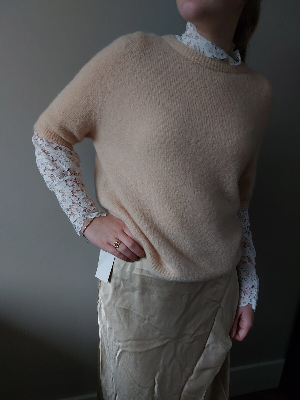 Truitje korte mouw Feline - zalm