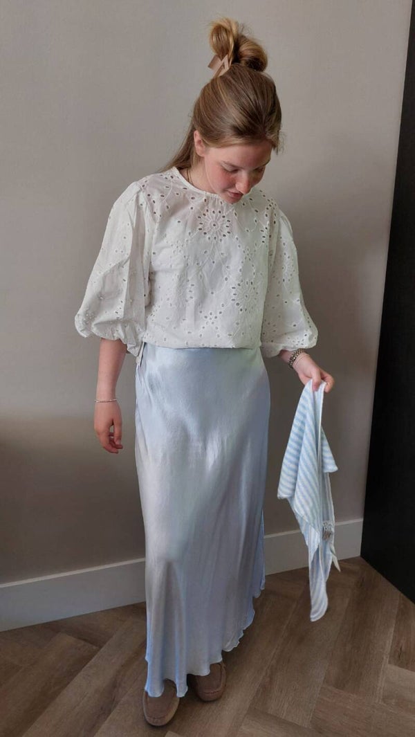 Broderie Top Lies - Wit