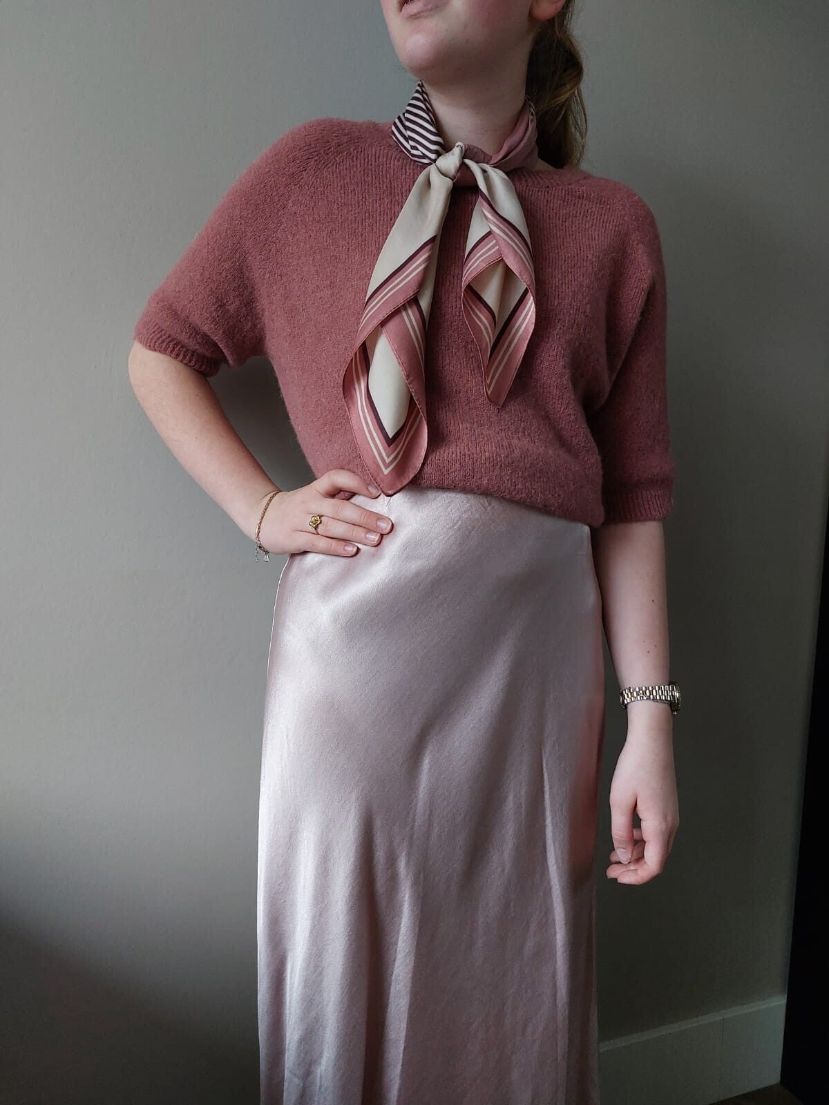 Satijnen Rok Anna - Donker Roze