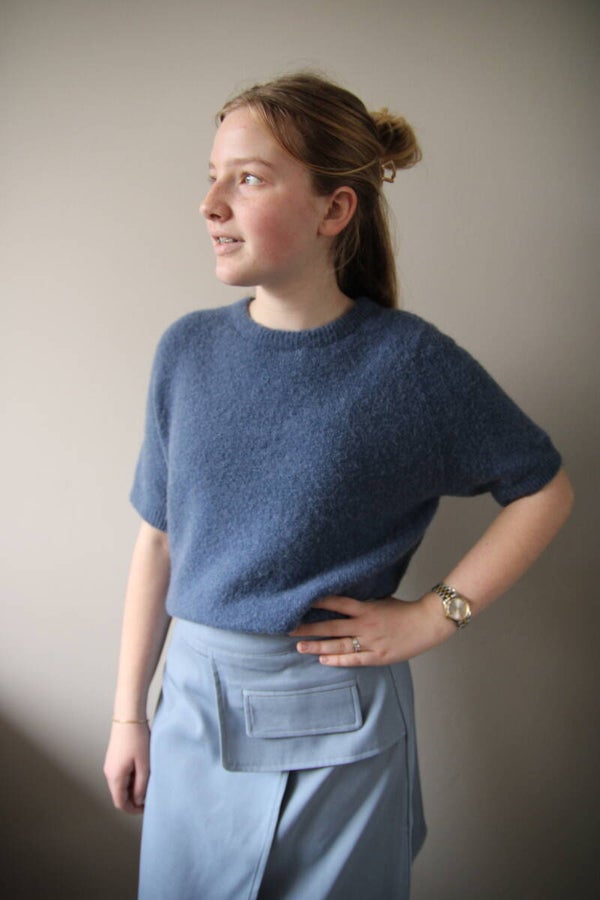 Basic long sleeve blauw