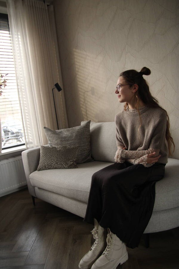 Satijnen rok Anna - Bruin