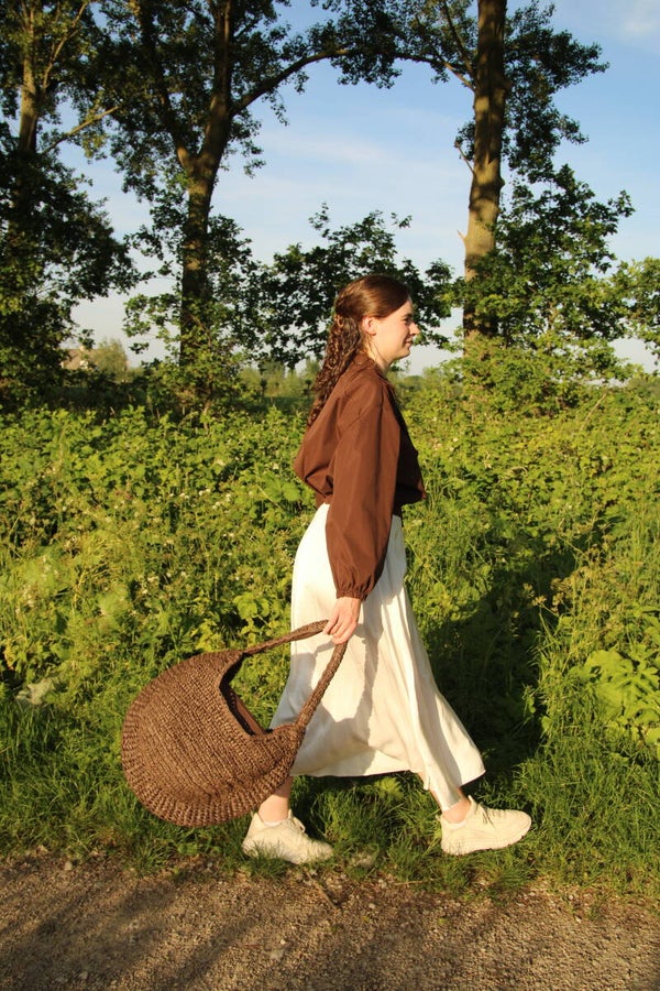 Rok Satijn Anna - licht beige