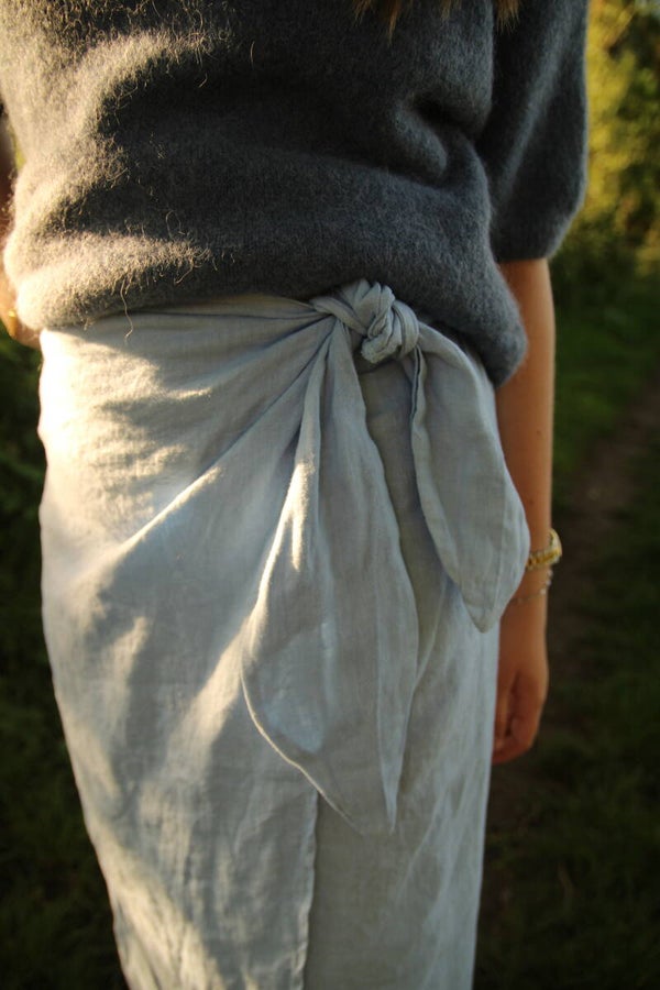 Rok Linnen Theresa - licht blauw