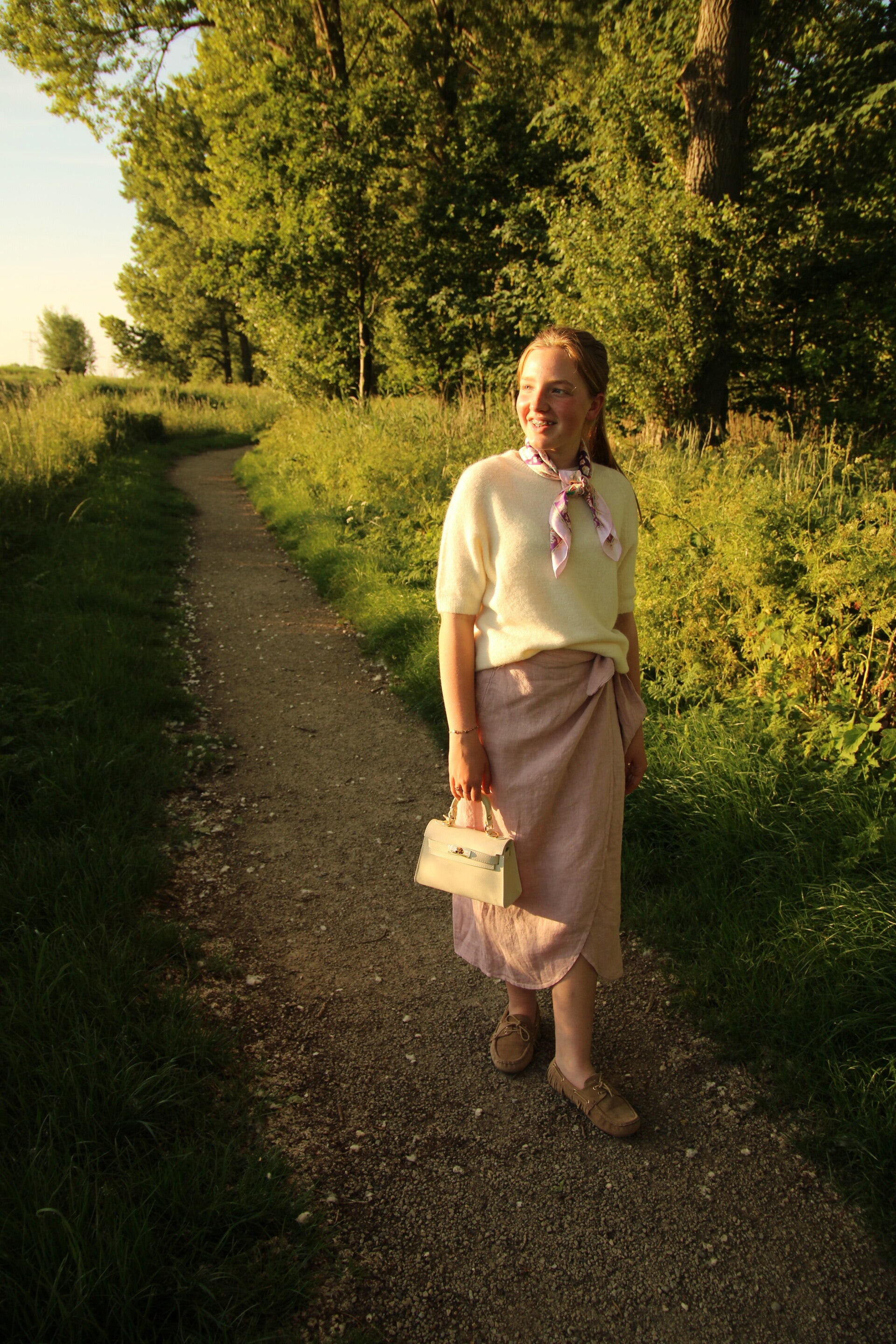 Rok Linnen Theresa - licht roze