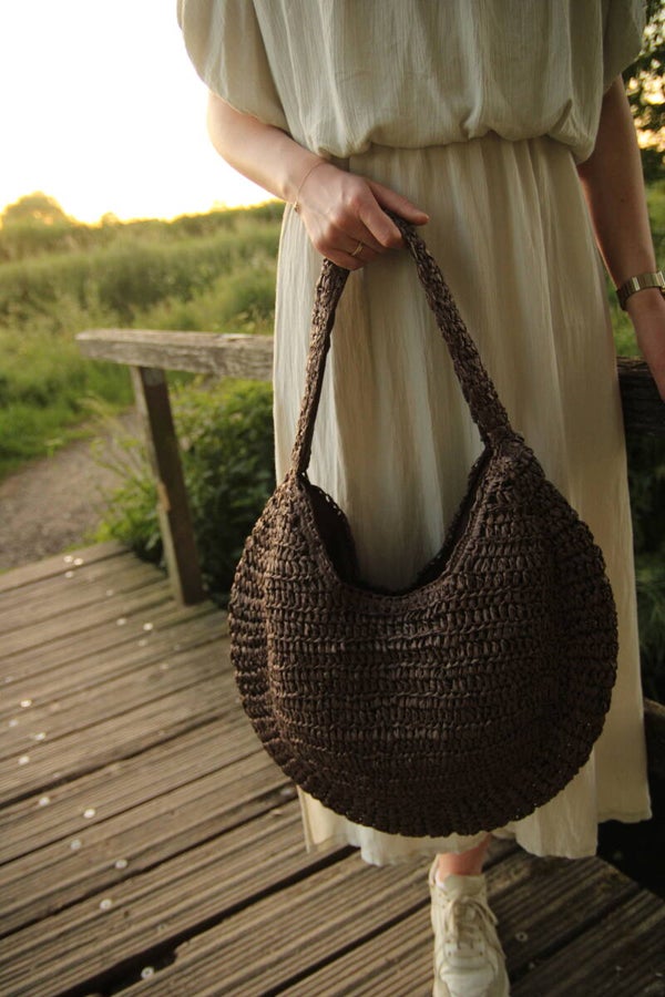 Rieten tas - Bruin