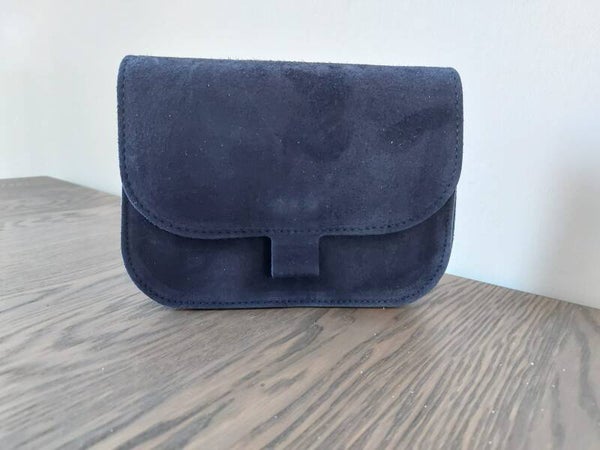 suede tasje zwart
